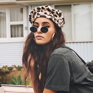 Brixton Leopard Audrey Beret